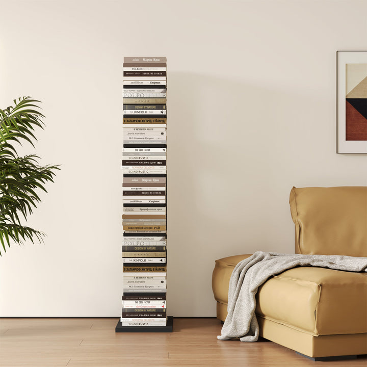 RAZU Mirage Estante Invisível Vertical de Partículas Preta 9 Prateleiras