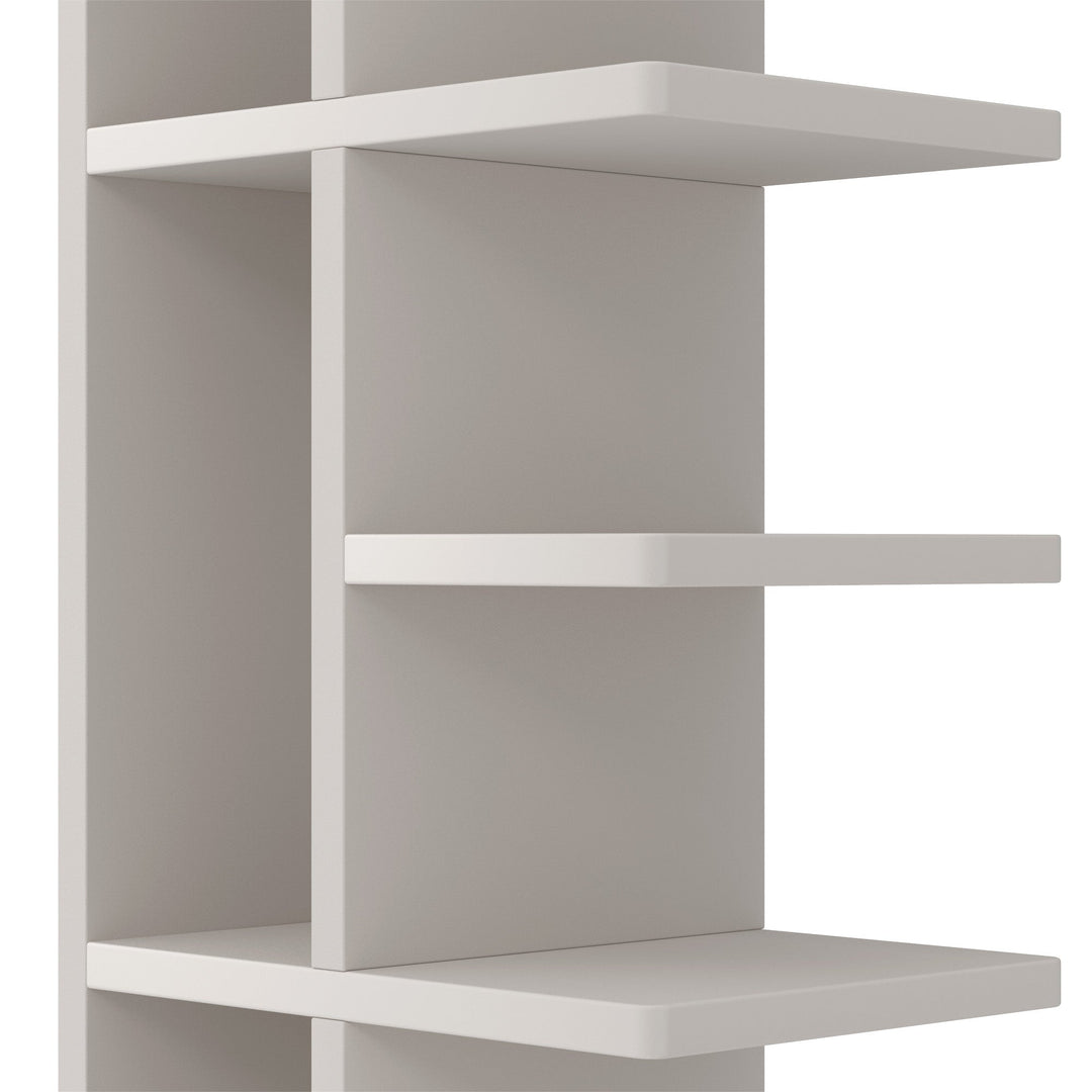 RAZU Série Chiaroscuro Mirage Estante Invisível Vertical em Agglomerado Branco 9 Prateleiras