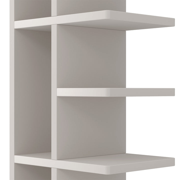 RAZU Série Chiaroscuro Mirage Estante Invisível Vertical em Agglomerado Branco 9 Prateleiras