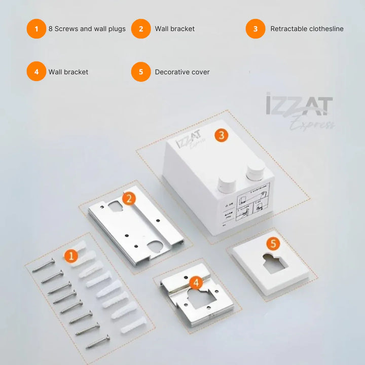 Varal Invisível Retrátil de Aço inox - Tazzi 🔥 QUEIMA DE ESTOQUE VERÃO