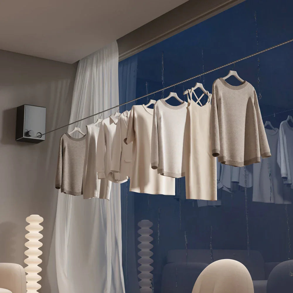 Varal Retrátil Invisível de Aço inox - Tazzi