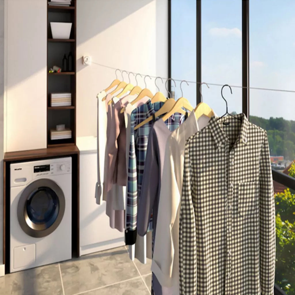 Varal Retrátil Invisível de Aço inox - Tazzi