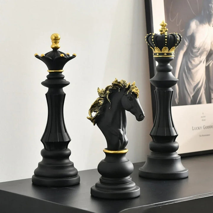 Escultura Peças de Xadrez 3 Peças - Razu
